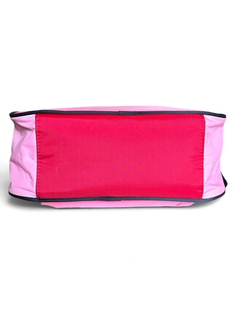 Go! Sac Nylon Shoulder Bag Hot Pink Light Pink Colorblock Retro